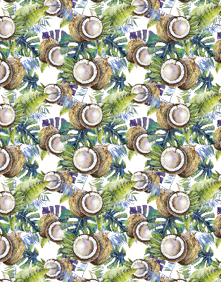Blackout roller blind for window Coconuts and their leaves