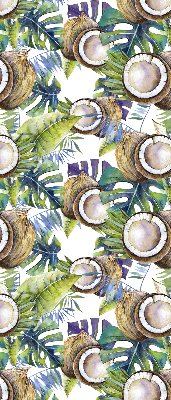 Blackout roller blind for window Coconuts and their leaves