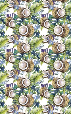 Blackout roller blind for window Coconuts and their leaves