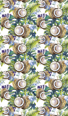 Blackout roller blind for window Coconuts and their leaves