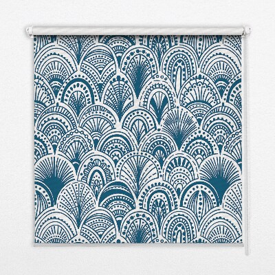 Blackout roller blind Blue pattern