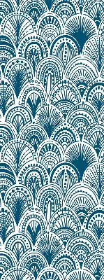 Blackout roller blind in blue pattern