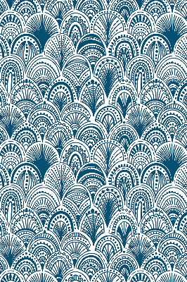 Blackout roller blind Blue pattern