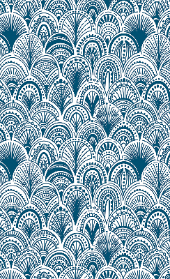 Blackout roller blind Blue pattern