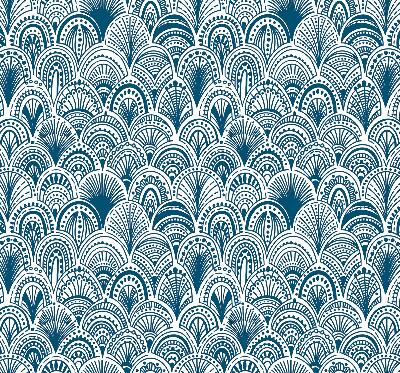 Blackout roller blind Blue pattern