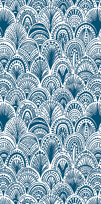 Blackout roller blind in blue pattern