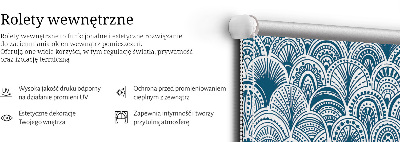 Blackout roller blind Blue pattern