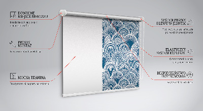 Blackout roller blind Blue pattern