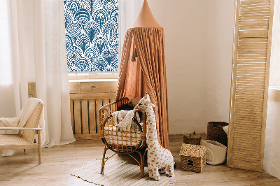Blackout roller blind Blue pattern