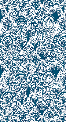Blackout roller blind Blue pattern