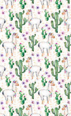 Blackout roller blind for window Llamas and cacti