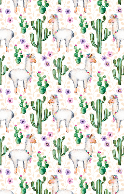 Blackout roller blind for window Llamas and cacti