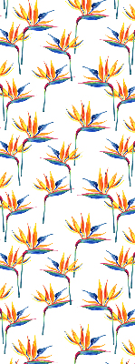 Fabric roller blind for window colorful leaves print