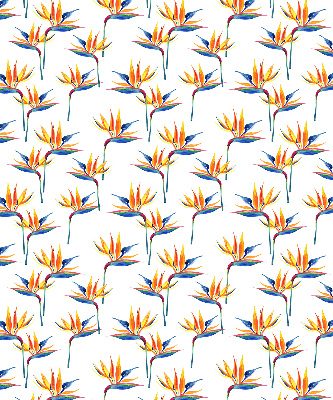 Fabric roller blind for window colorful leaves print