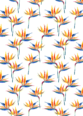 Fabric roller blind for window colorful leaves print
