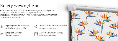 Fabric roller blind for window Colorful leaves