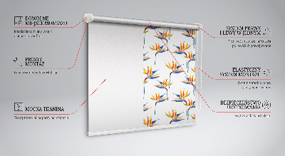 Fabric roller blind for window Colorful leaves