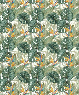 Blackout roller blind for window Tropical plants
