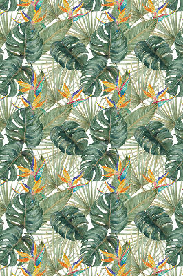 Blackout roller blind for window Tropical plants