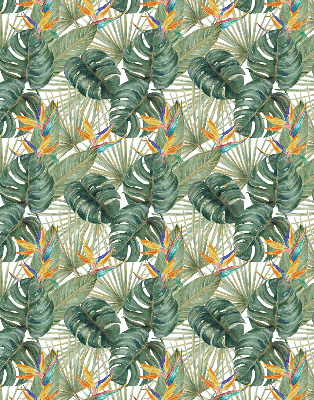 Blackout roller blind for window Tropical plants