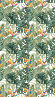 Blackout roller blind for window Tropical plants