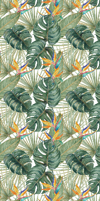 Blackout roller blind for window Tropical plants