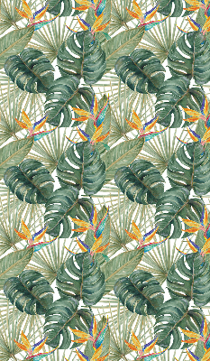 Blackout roller blind for window Tropical plants