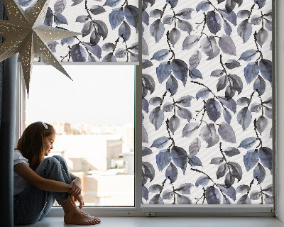 Blackout roller blind Dark leaves