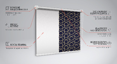 Blackout roller blind for window 3d cube