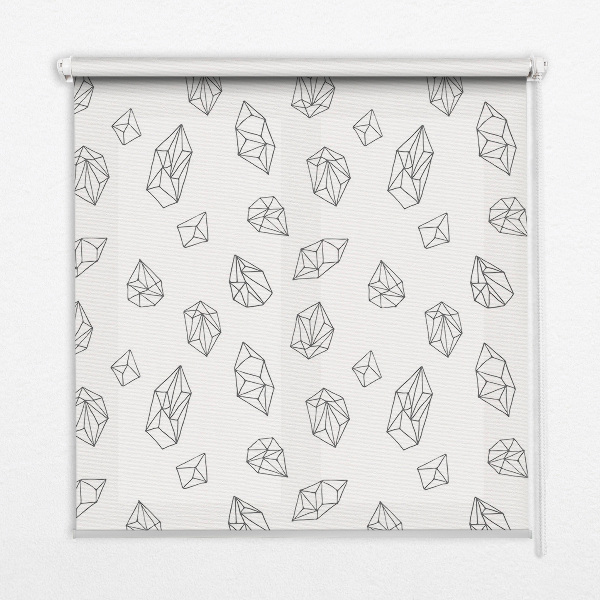 Fabric roller blind for window Geometric shapes