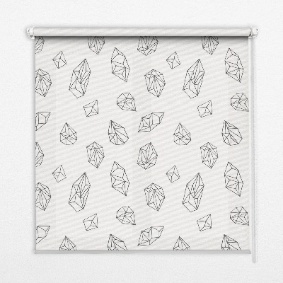 Fabric roller blind for window Geometric shapes