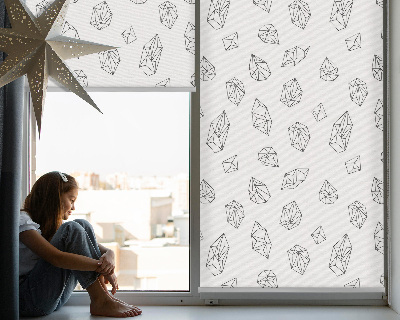 Fabric roller blind for window Geometric shapes