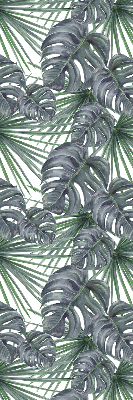 Blackout roller blind with leaves pattern