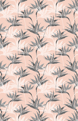 Blackout roller blind for window gray flowers pattern