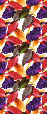 Fabric roller blind for window Colorful leaves