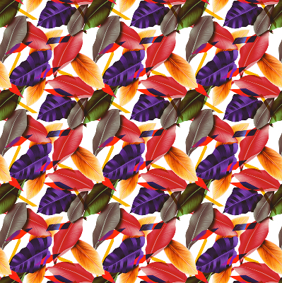 Fabric roller blind for window Colorful leaves