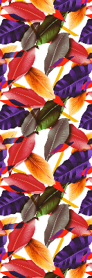 Fabric roller blind for window Colorful leaves