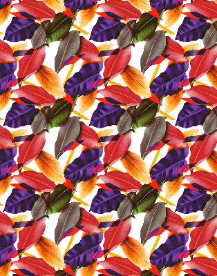 Fabric roller blind for window Colorful leaves
