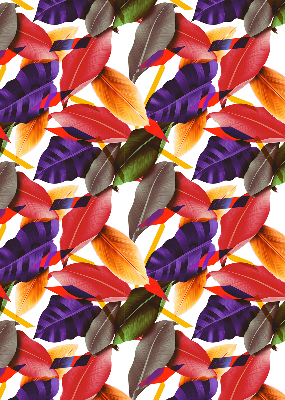 Fabric roller blind for window Colorful leaves