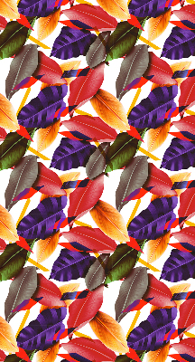 Fabric roller blind for window Colorful leaves