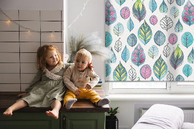 Blackout roller blind Colorful leaves