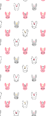 Blackout roller blind for window Colorful rabbits in crowns