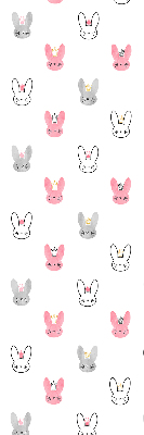 Blackout roller blind for window Colorful rabbits in crowns