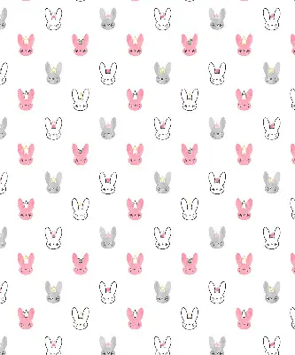 Blackout roller blind for window with colorful rabbits in crowns design