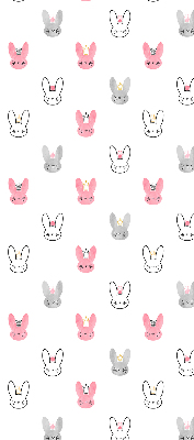 Blackout roller blind for window Colorful rabbits in crowns