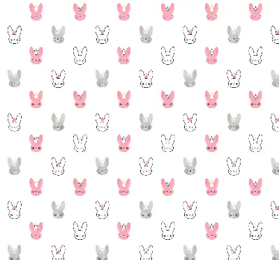 Blackout roller blind for window with colorful rabbits in crowns design