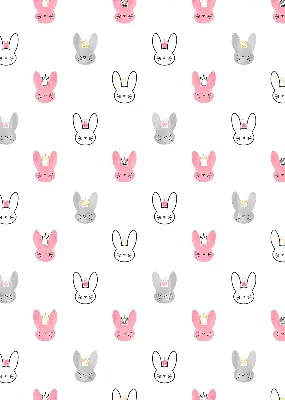 Blackout roller blind for window with colorful rabbits in crowns design