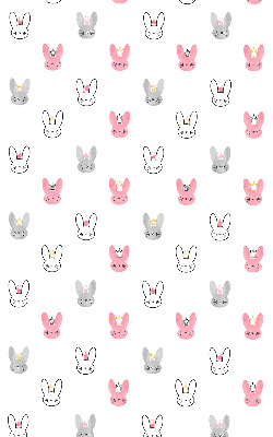 Blackout roller blind for window Colorful rabbits in crowns