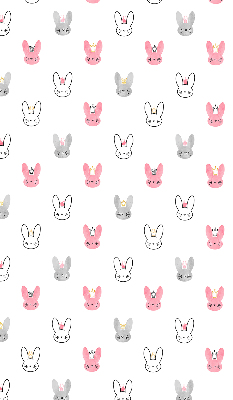 Blackout roller blind for window Colorful rabbits in crowns