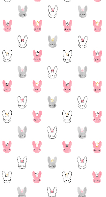 Blackout roller blind for window Colorful rabbits in crowns
